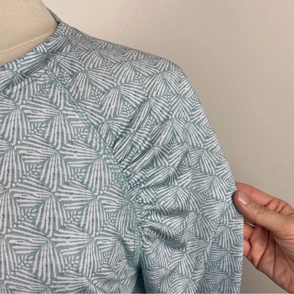 The American Outdoorsman Blue Green White Long Sleeve Lightweight Top Women XL - Picture 5 of 8